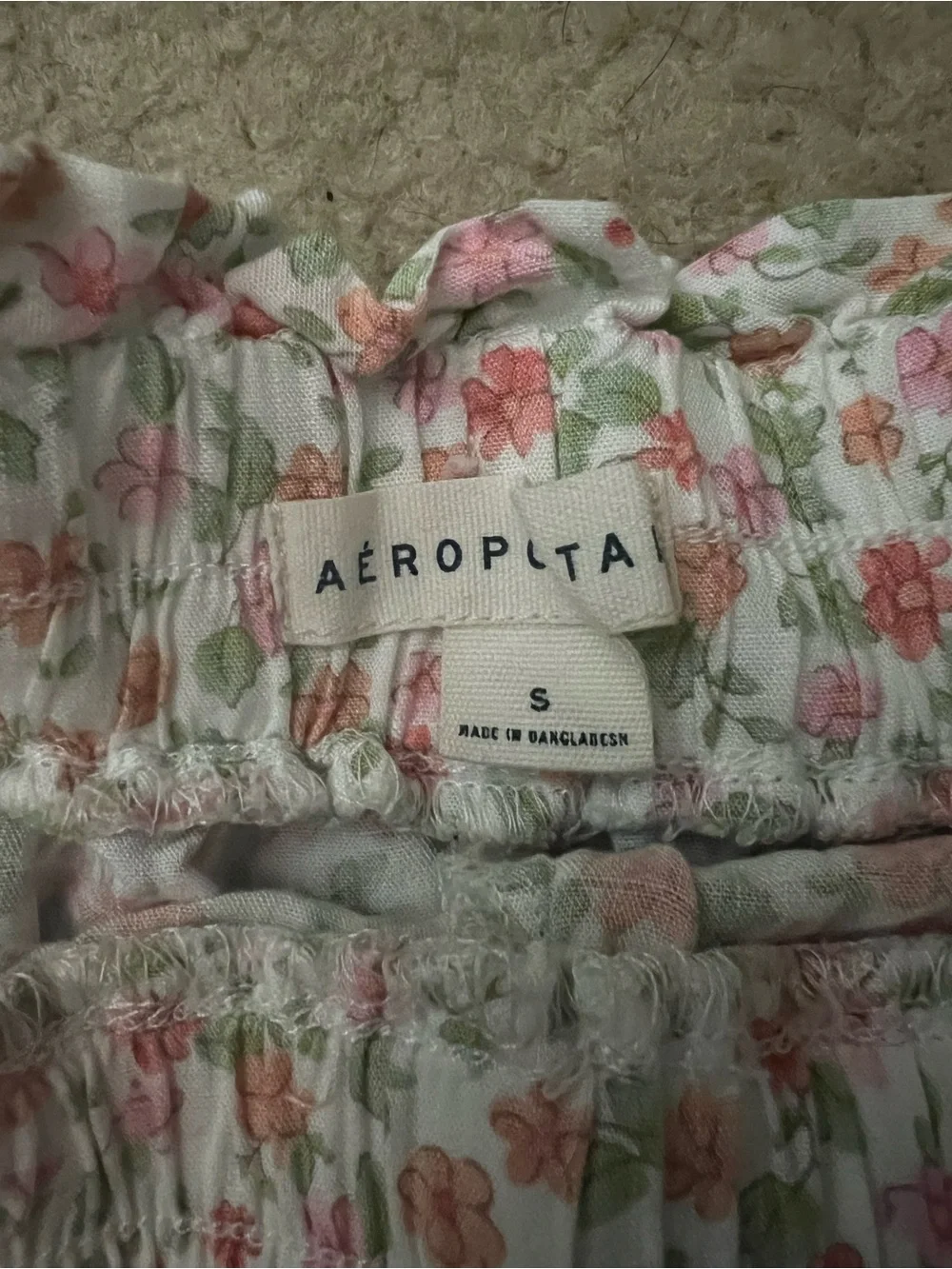 Aeropostale Pink Floral Ruffle Shorts